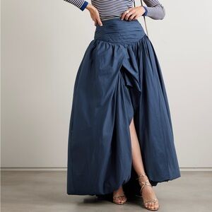 AJE. Violette ruched gathered cotton maxi skirt